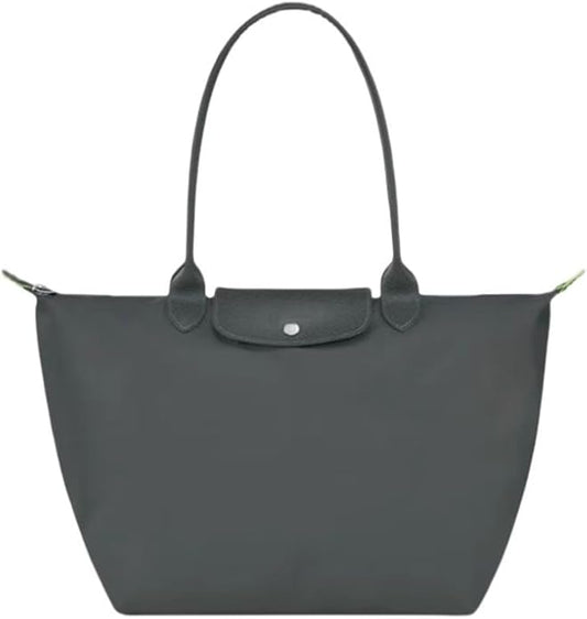 Women's Nylon Tote Bag, Large Capacity Waterproof Shoulder Bags, Spacious Handbag with Metal Zipper & Compartments by Unknown