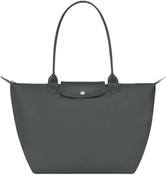 Women's Nylon Tote Bag, Large Capacity Waterproof Shoulder Bags, Spacious Handbag with Metal Zipper & Compartments by Unknown