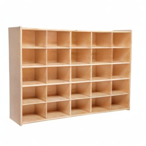 Contender 25 Cubby Birch Plywood Tray Storage Cabinet, Office and Homeschool Organizer for Toys, Books, Art and Craft Supplies, Greengaurd Gold Certified - Image 7