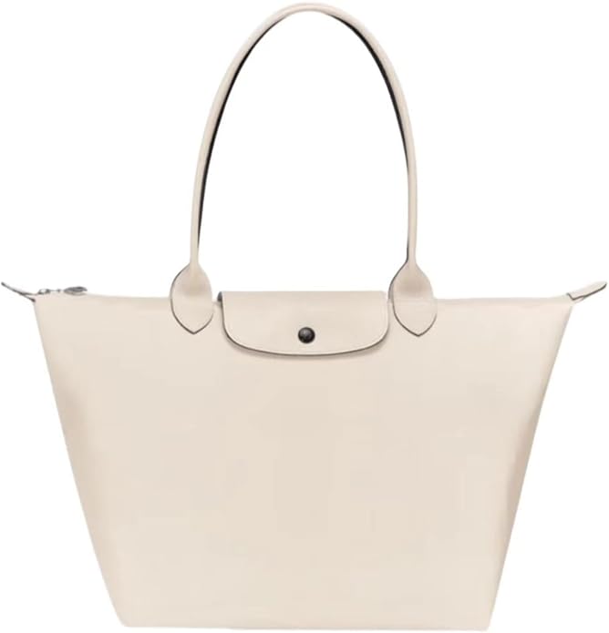 Women's Nylon Tote Bag, Large Capacity Waterproof Shoulder Bags, Spacious Handbag with Metal Zipper & Compartments by Unknown