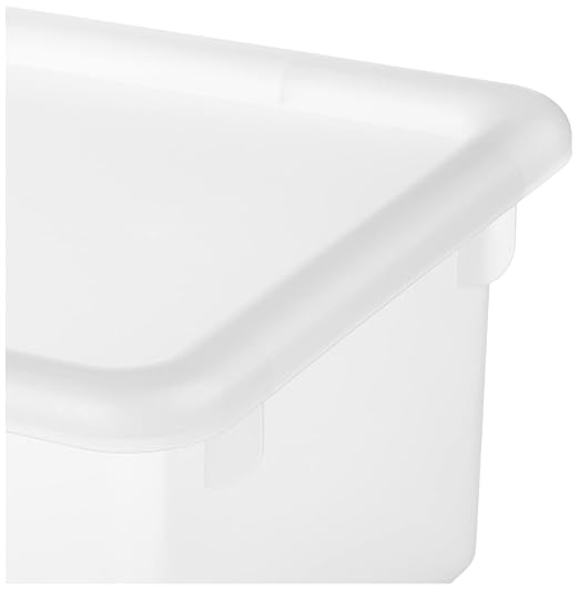 ECR4Kids Cubby Storage Plastic Bin with Lids, Multipurpose Organization, Clear, 10-Piece | Durable plastic, GREENGUARD Gold Certified, 7 quart capacity, lightweight & nestable, easy-lift lids, classroom/home use - Image 4