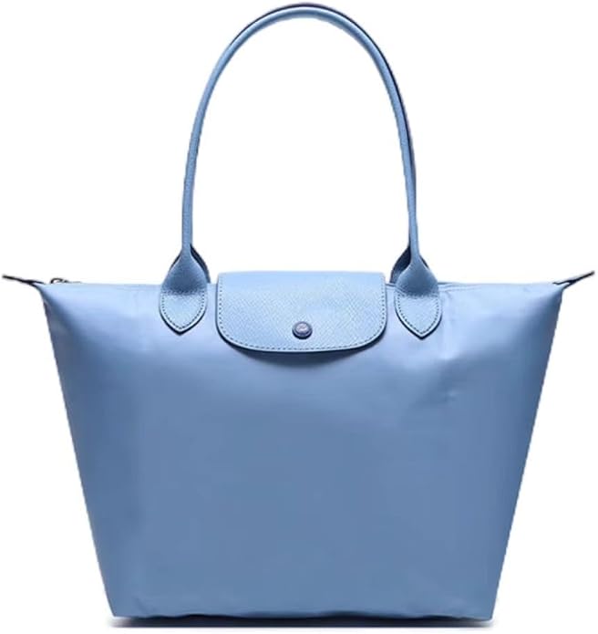 Women's Nylon Tote Bag, Large Capacity Waterproof Shoulder Bags, Spacious Handbag with Metal Zipper & Compartments by Unknown