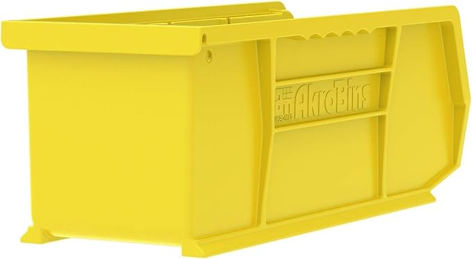 Akro-Mils 30224 AkroBins Plastic Storage Bins, 11"x 4"x 4", Yellow, 12-Pack | Space-Saving Stackable Bins for Garage, Pantry, Craft Organization - Image 9