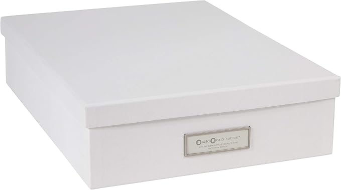 Bigso Oskar Fiberboard Label Frame Document Letter Box | Grey - Image 10