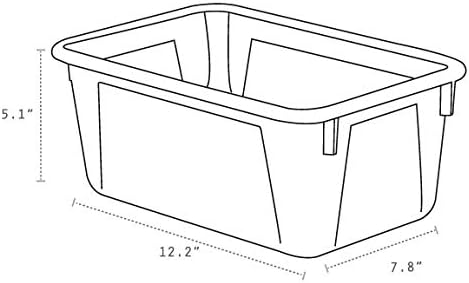 Storex Small Cubby Bin, 12.2 x 7.8 x 5.1 Inches, Translucent, 5-Pack (62461U05C) - Image 5