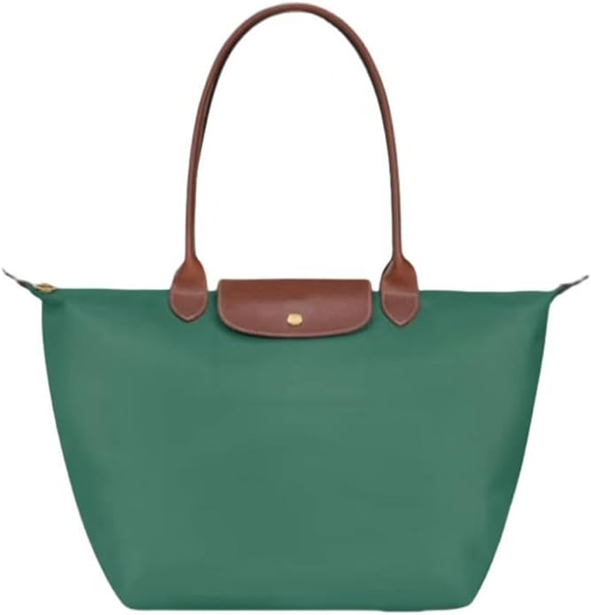 Women's Nylon Tote Bag, Large Capacity Waterproof Shoulder Bags, Spacious Handbag with Metal Zipper & Compartments by Unknown