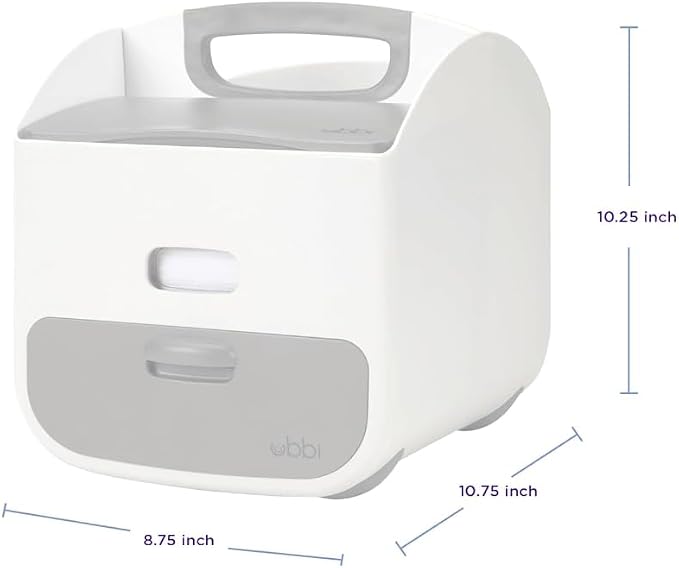 Ubbi Portable Diaper Caddy & Changing Mat, Gray | Baby & Toddler Nursery Changing Station, Diaper Storage, Caddy Organizer, Stores Baby Diapers, Wipes & Changing Essentials - Image 12