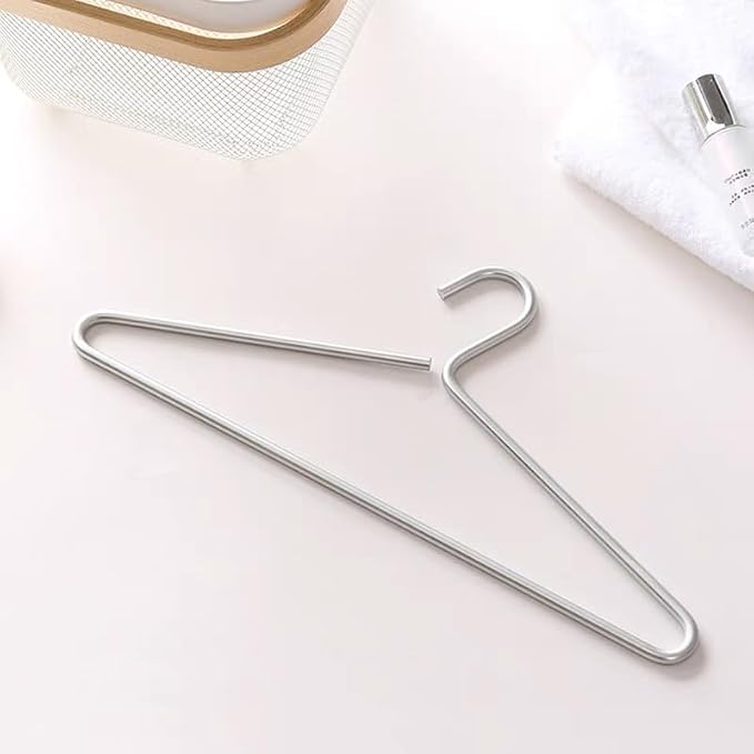 Premium Matte Silvery Aluminum Coat Hangers 100 Piece Set, 16.5” Extra Smooth & Durable Metal Shirt Dress Hanger,Aluminum Alloy Hanger,Clothing Support,Clothing Hang - Image 3