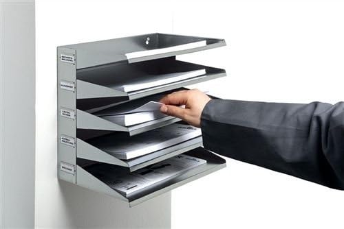 Durable 336110 Sorting Rack (with 8 Shelves), for Table or wall, Grey - Image 2