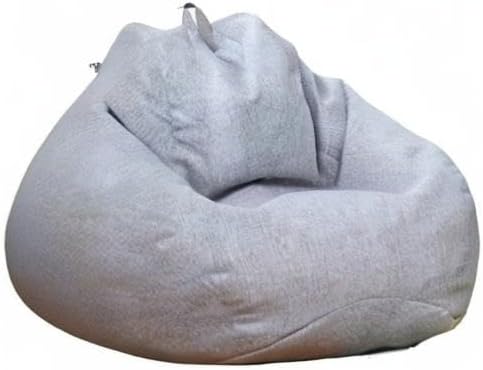 Stuffed Animal Storage Bean Bag Cover (No Filler) Extra Soft Beanbag Seat Chair Covers-Cotton Linen Memory Foam Beanbag Replacement Cover for Adults Children without Filling - Image 6