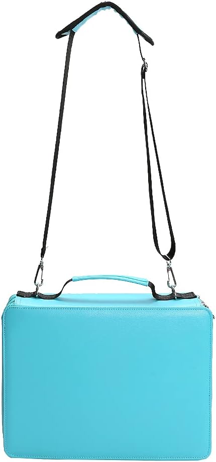 Marker Pen Organizer Case 168 Slots w/Handle & Shoulder Strap | 3-Layer Zipped Pencil Pouch PU Leather w/Open Front pocket for Gel Pen Markers to Artists, Painters - Image 5