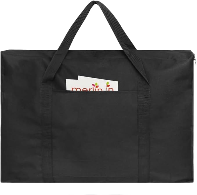Cupohus Extra Large Waterproof Art Portfolio Tote Bag, 37'' x 49'' for 36'' x 48'' Black Light Weight Carrying Storage Case For Poster, Sketching, and Drawing by Cupohus