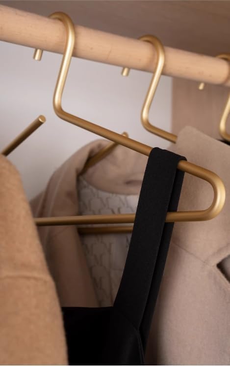 Premium Matte Gold Aluminum Coat Hangers 10 Piece Set, 16.5” Extra Smooth & Durable Metal Shirt Dress Hanger,Aluminum Alloy Hanger,Clothing Support,Clothing Hang - Image 8
