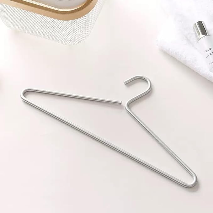 Premium Matte Silvery Aluminum Coat Hangers 6 Piece Set, 16.5” Extra Smooth & Durable Metal Shirt Dress Hanger,Aluminum Alloy Hanger,Clothing Support,Clothing Hang - Image 6