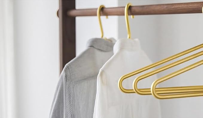 Premium Matte Gold Aluminum Coat Hangers 6 Piece Set, 16.5” Extra Smooth & Durable Metal Shirt Dress Hanger,Aluminum Alloy Hanger,Clothing Support,Clothing Hang - Image 7