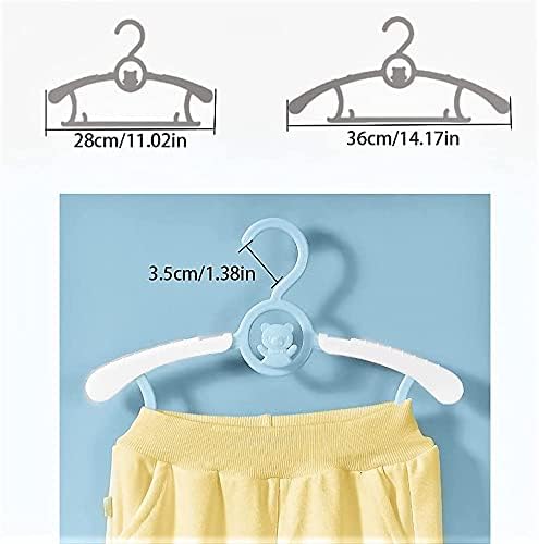 Baby Clothes Hangers 20 Pack, Plastic Kids Hangers Space Saving for Closet | Colourful Hanger for Toddler Girl and Boy, Lightweight Anti-Slip Cascading Padded Extendable Adjustable Pant Children Hangar - Image 2
