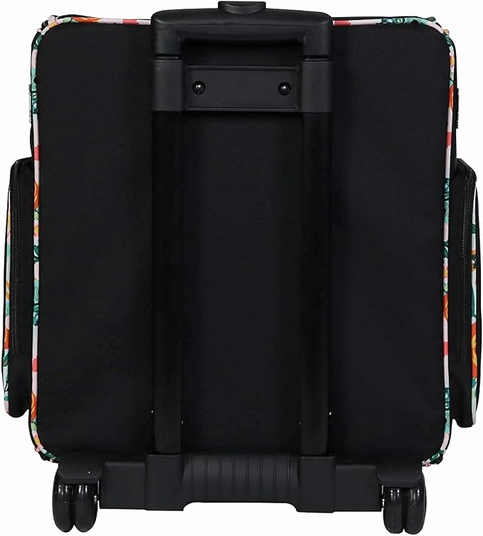 Everything Mary Rolling Scrapbook Tote – Black & Floral Trim Craft Bag with Wheels – Storage Organizer for Scrapbooking, Papercraft, Art Supplies & Craft Tools - Image 6