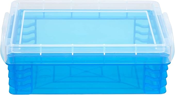 Simply Tidy Teal Stacking Crayon Box - Plastic Storage Containers for School Supplies, Sewing and Crafts - Bulk 36 Pack - Image 5