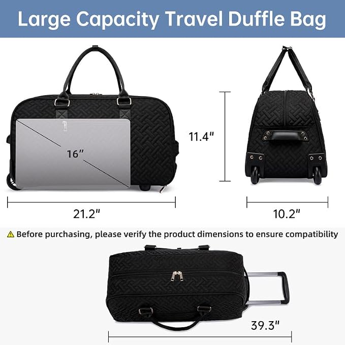 Duffle Bag for Travel, Weekender Bag with Shoe Compartment, Carry On Overnight Bag for Women with Toiletry Bag, Gym Bag with Wet Pocket, Hospital Bags for Labor and Delivery Beige - Image 2
