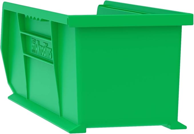 Akro-Mils 30234 AkroBins Plastic Storage Bins, 15"x5"x5", Green, 12-Pack | Space-Saving Stackable Bins for Garage, Pantry, Craft Organization - Image 6