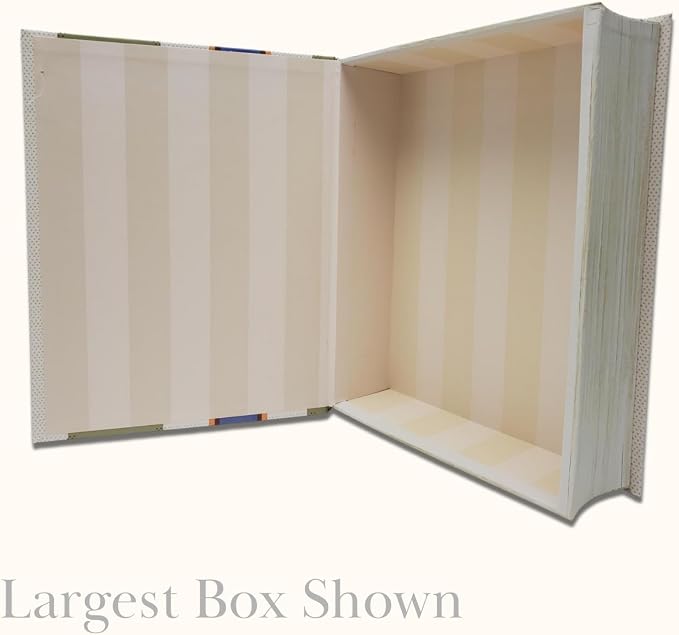 Punch Studio Decorative Storage Boxes with Lids | Nested Book Style Set of 3 Coated Cardboard Keepsake Box for Photos Documents Gifts Home Organization, 11” x 13.5” – Timeless Treasures Floral - Image 3