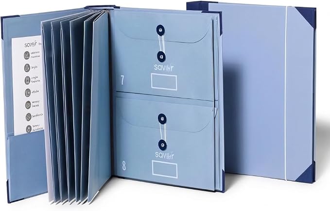 Savor | Edición Actualizada 2025 El Folio® Organizador de Documentos en Español| 17 millones de me Gusta en TikTok | Carpeta de Emergencia para Acta de Nacimiento, Tarjeta de Seguro Social, Pasaporte by Savor