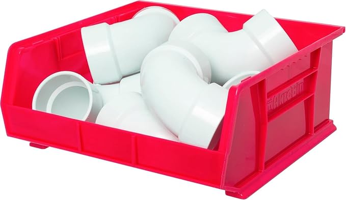 Akro-Mils 30250 AkroBins Plastic Storage Bins, 15"x16"x7", Red, 6-Pack | Space-Saving Stackable Bins for Garage, Pantry, Craft Organization - Image 11