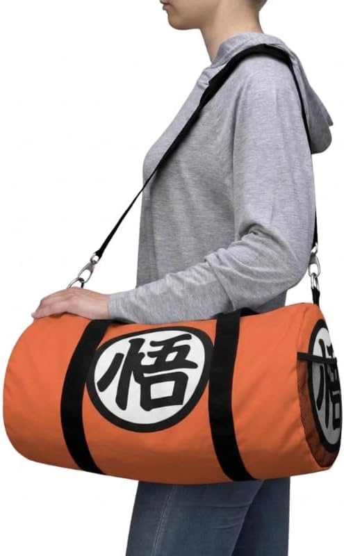 Anime Gym Bag for Women Men - Large Capacity Waterproof Workout Fitness Travel Sports Bags Fashion Street Camping Expandable Carry On Duffle Bag For Couple (Orange) - Image 2
