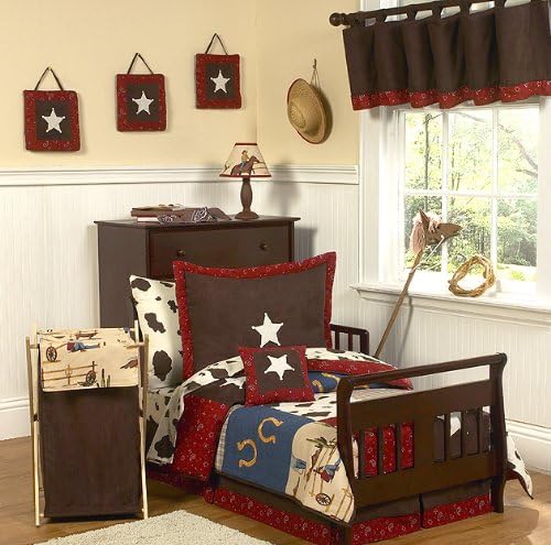 Sweet Jojo Designs Brown and Cream Cow Print Foldable Fabric Storage Cube Bins Boxes Organizer Toys Kids Baby Childrens for Wild West Collection Set of 2 - Image 4