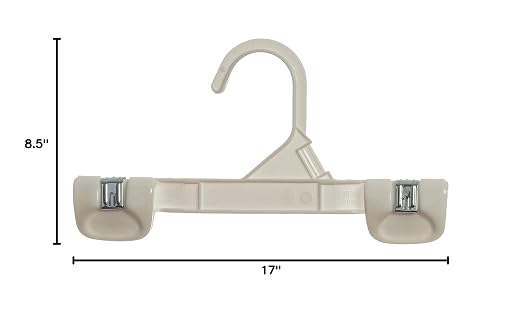 8in White Kids Pants Hangers with Non-Slip Clips (100 Pack) | Kids Pants Hangers with Non-Slip Clips for Pants, Skirts & Bottoms, 8-Inch White Sturdy Plastic, Space-Saving for Closets - Image 8