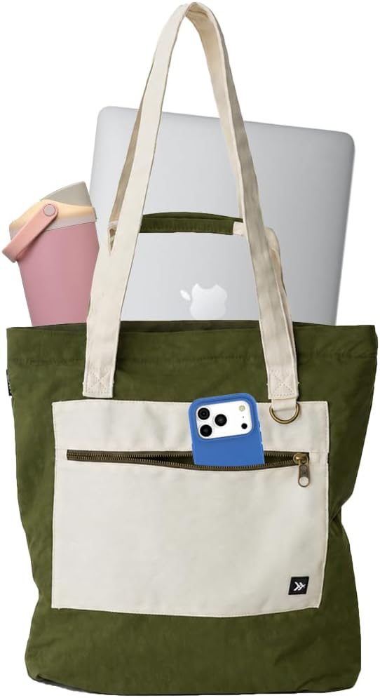 Thread Wallets Utility Tote – Large Travel Tote with Multi-Pocket Design, Laptop Compartment & Work Bag for Women (Scout) by ThreadWallets