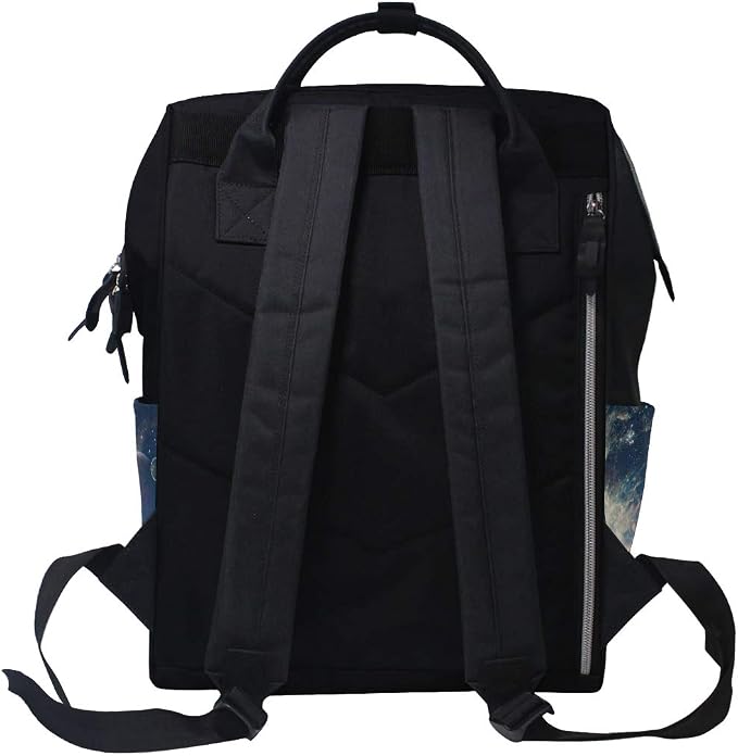 Large Diaper Bag Backpack Alien Planet Moon And Mountains Cosmetology Bag Waterproof Hairstylist Traveling Bag - Image 6