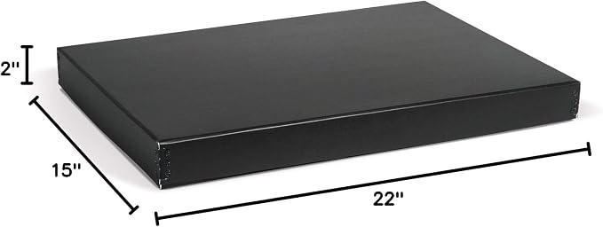 Black Drop-Front Newspaper Preservation Box - 15W x 22L x 2" H - Image 5