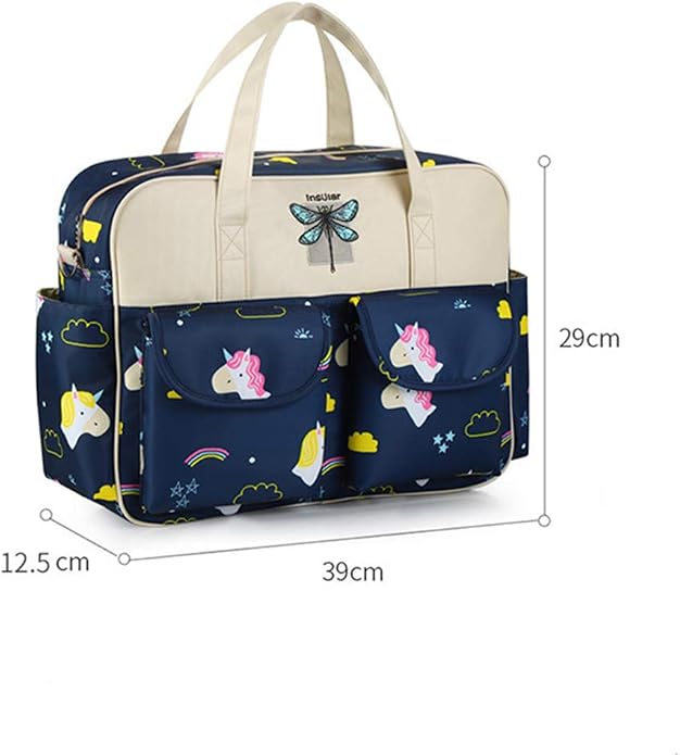 Diaper Tote Bag Organizer, Large Capacity Shoulder Bag Baby Portable Nappy Handbag Crossbody Bags - Image 8