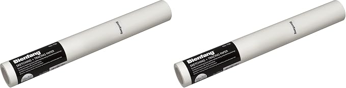 Bienfang Sketching & Tracing Paper Roll, White, 18 Inches x 50 Yards - for Drawing, Trace, Sketch, Sewing Pattern (Pack of 2) by SpeedballArt