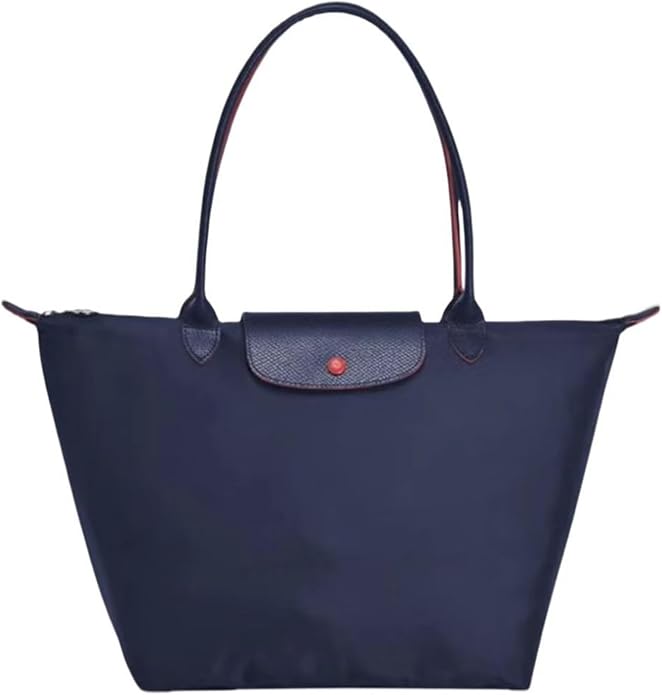 Women's Nylon Tote Bag, Large Capacity Waterproof Shoulder Bags, Spacious Handbag with Metal Zipper & Compartments by Unknown