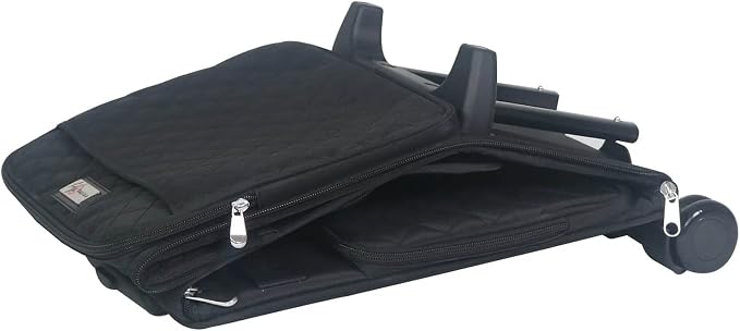 Everything Mary Rolling Scrapbook Tote – Black Quilted Craft Bag with Wheels – Storage Organizer for Scrapbooking, Papercraft, Art Supplies & Portable Craft Tools - Image 9