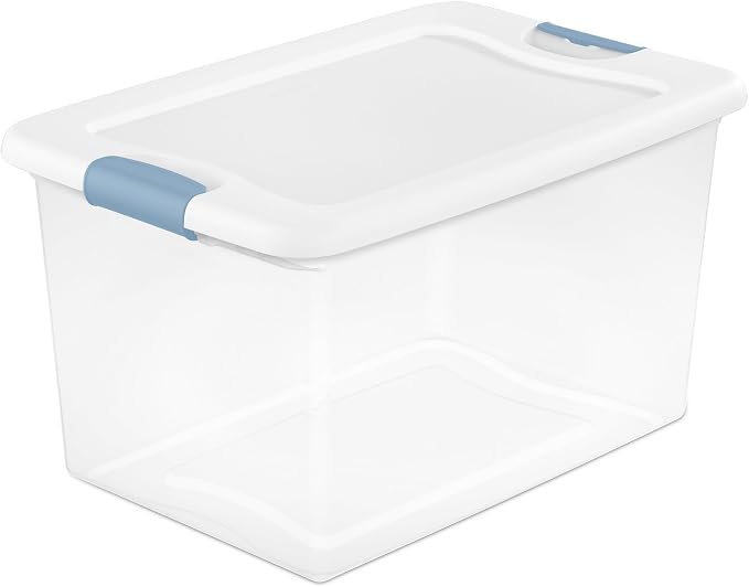 Sterilite Latching Box with Lids for Home and Office, 64 Quart, 8-Pack | Heavy-Duty and Stackable Plastic Containers with Latches for Closet, Cabinet, Bedroom, Bathroom and Dorm Room Organization - Image 9