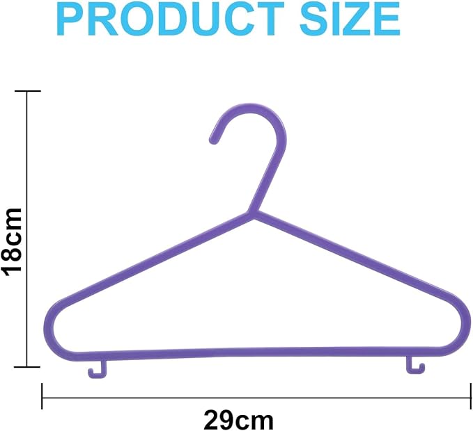 Plastic Kids Hangers for Clothes (Pack of 40) - Durable and Slim Baby Hangers – Space Saving Children's Hangers for Clothes - Infant Hangers & Kids Coat Hangers - Image 2