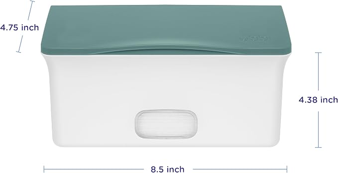 Ubbi Baby Wipes Dispenser with Weighted Plate, Open Water | Rubber Seal Keeps Wipes Fresh, Non-Skid Feet, Holds Standard Pack of Wipes, Baby Changing Station Essential - Image 7