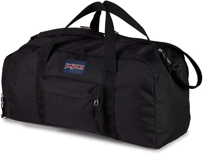 JanSport Weekender Large Duffel - Travel or Gym Bag, Durable Weekender with Front Utility Pocket & Side Grab Handles - Black - Image 3