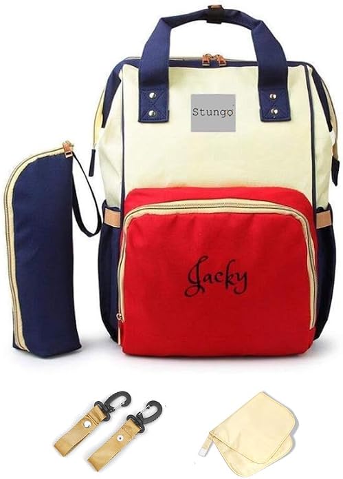 PERSONALIZED Large Diaper Knapsack/Tote Backpack/Messenger Shoulder Bag by DreamEmbroidery