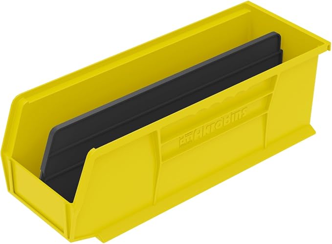 Akro-Mils 40234 Plastic Length Dividers for AkroBins Stackable Storage Bins Model 30234, Custom Storage Inserts for Tools, Crafts & Supplies, 6-Pack, Black - Image 2