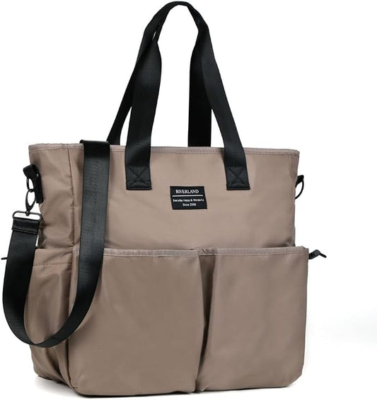 Riverland Diaper Bag Stylish Tote Cross Body Travel Tote | Newly Redesigned, Unisex for Mom Dad Men Women, Large Capacity, Baby Bag by Unknown