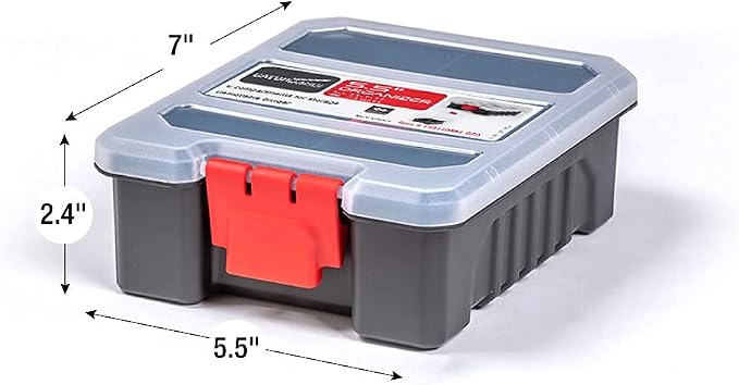 Mini Parts Organizer Box – Small Hardware Storage Case with 6 Compartments & Divider – Compact Nylon Container for Screws, Beads, Tackle, or Travel Toolbox - Image 3