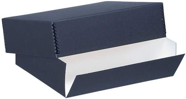 Lineco Archival 13x19" Print Storage Box, Drop Front Design, 13 1/2" x 19 1/2" x 3", Exterior Color: Black by Lineco