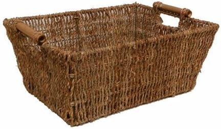 Premium Handmade 14" Tall Kalani Seagrass Basket with Bamboo Handle – Rustic Boho Organizer for Bathroom, Living Room & Entryway Storage by The Lucky Clover Trading - Image 4