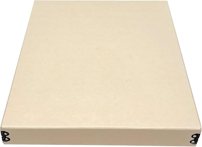 Lineco Museum Archival Storage Box, Drop Front, 11.75x15.25x1.5 in, Tan | Acid-Free with Metal Edge, Preserves Picture Longevity, Organize Photos, Newspapers, Prints, Documents, Crafts, DIY by Lineco