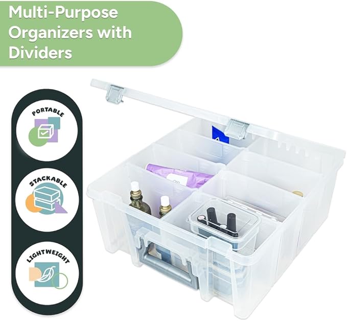 Best Kept Super Satchel Double Deep, 8-Compartment Storage Box - Image 3