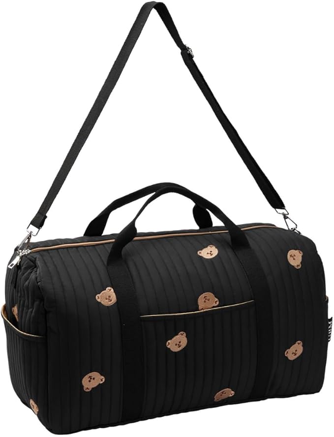 Women’s Travel Duffel Bag – Large Weekender & Overnight Travel Bag with Wet Pocket, Carry-On Friendly, Ideal as Hospital or Maternity Bag for Labor and Delivery by GoBabyMart